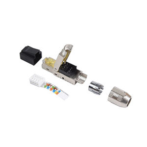 Connecteur réseau Cat6A Transmission 10 Gbps Câble 500 Mhz Connecteur <span class=keywords><strong>RJ45</strong></span> Blindé Connecteurs Ethernet 1000M - Product Image 2