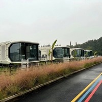 Maison en conteneur d'acier de luxe prête à l'emploi, imperméable, préfabriquée, type Apple Cabin