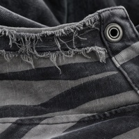 Ensemble de survêtement JUSHENG gris et noir délavé, imprimé graffiti, manches longues, deux pièces, streetwear unisexe