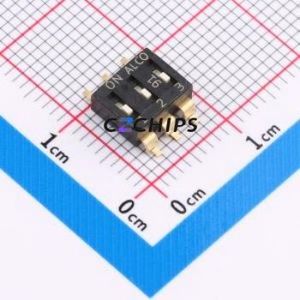 EDS03SGRNTR04Q DIP Switch Switch Single Pole Single Throw 3 2.54mm 25mA - Product Image 1