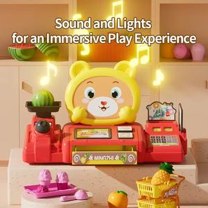 Ensemble de jouets de <span class=keywords><strong>caisse</strong></span> <span class=keywords><strong>enregistreuse</strong></span> pour jeux de rôle préscolaires, accessoires de supermarché miniature, scanner de <span class=keywords><strong>caisse</strong></span> <span class=keywords><strong>enregistreuse</strong></span> pour enfants - Product Image 3