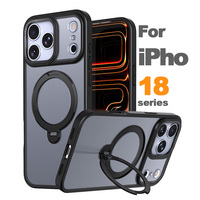 Pour iPhone 17 18 Pro Max 360 °   Étui de protection antichoc en TPU avec support magnétique pour voiture, plusieurs couleurs disponibles