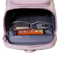 Sac à dos polyvalent pour ordinateur portable pour femmes, imperméable, motif losanges, pour les voyages, le travail et les sorties quotidiennes