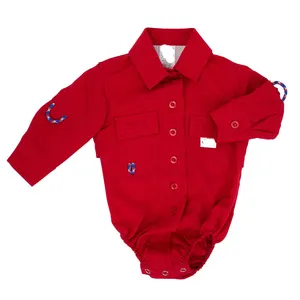 高品质长袖涤纶尼龙衬衫快干紫外线婴儿套装连体钓鱼衬衫