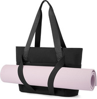 Sac fourre-tout de yoga pour femme avec pochette pour tapis et sangles, idéal pour la gym, le travail, les trajets quotidiens, le sport et les voyages