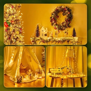 Luci a Filo Argentato <span class=keywords><strong>con</strong></span> 8 Modalità, Luci Decorative per Interni ed Esterni, Luci a Forma di Petardi per Natale, Compleanni, Festival, Feste in Casa - Product Image 6