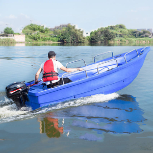 <span class=keywords><strong>Bateau</strong></span> de pêche <span class=keywords><strong>en</strong></span> <span class=keywords><strong>mer</strong></span> anti-corrosion de couleur bleue de 4,3 m pour 12 personnes avec garde-corps et réservoir de pêche - Product Image 3