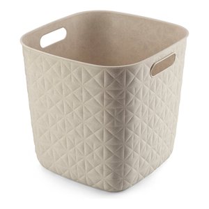 Cesta plastica riciclata Cube (28x28x27cm) SOFTEX Bianco gesso K258713 - Product Image 1
