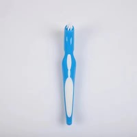 Brosse à dents pour prothèses dentaires avec poils durs ordinaires, fausses dents, têtes de brosse doubles, nettoyage total