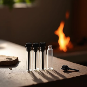 <b>Mini</b> Transparent Glass Sample Vials 0.3ml 1ml With Screw Cap For <b>Perfume</b> Liquor Travel Refillable Empty <b>Bottles</b> - Product Image 3