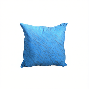 Cuscino in Antelina Blu Mare a Righe 45*45 Cojin con Design Stampato - Product Image 1