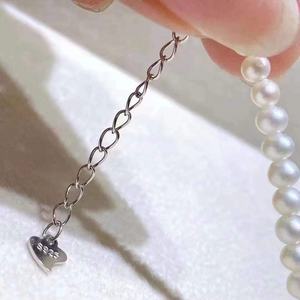 Collar de Perlas Naturales de Oro, Venta Directa de Fábrica, 8-9mm, Redondas, Impecables, Básicamente Limpias, con Caja de Regalo - Product Image 4