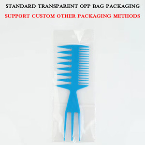 Peine de peluquería Antiestático de plástico con logotipo personalizado, peine de peinado 3 en 1, peine de peluquero de corte de pelo de tamaño pequeño - Product Image 5