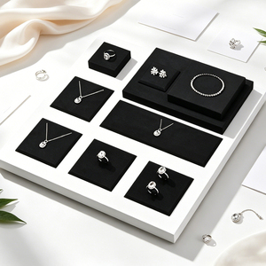 Microfiber Jewellery Display Tray <b>Necklace</b> <b>Ring</b> Bangle Counter Showcase Stand Jewelry Retail Window Prop - Product Image 5