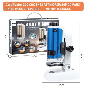 Zhorya Kits de jouets microscope STEM DIY, microscope portable en alliage pour étudiants, ensemble de jouets pour expériences scientifiques pour enfants - Product Image 6