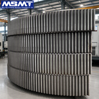 Engrenage annulaire segmenté de haute précision en acier forgé, grand module, trempé par induction, certifié ISO9001, pour broyeur à boulets minier