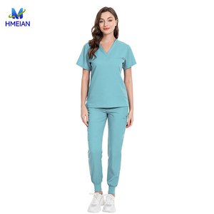 Set di Uniformi Mediche Traspiranti Moderne con Scollo a V e Maniche Corte per Donne, Ideali per Reparti di Maternità - Product Image 2
