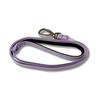 Harnais pour chien avec logo personnalisé Harnais pour chien rembourré en maille souple de couleur violette avec collier et laisse pour l'entraînement à la marche en plein air
