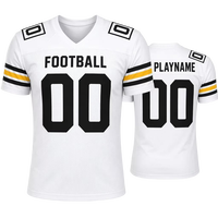 Maillot de football en polyester respirant et écologique, personnalisé OEM/ODM, avec nom et numéro brodés, uniforme pour équipes universitaires