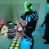 2023 nouvel arrivage costume de robot led lumineux en couleurs robot personnalisé led télécommande costume de robot led