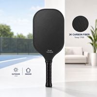 Raquette de paddle en carbone 3K de qualité supérieure, matériau hybride à surface en graphite, poignée en caoutchouc de qualité professionnelle, qualité supérieure, unibody