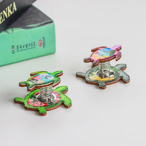 Imán de Madera con Forma de <span class=keywords><strong>Tortuga</strong></span> Marina de Tamaño Mediano, Adhesivo Ecológico con Resina Epoxi, Clip para Tarjetas de Presentación, Imán para Refrigerador - Product Image 5