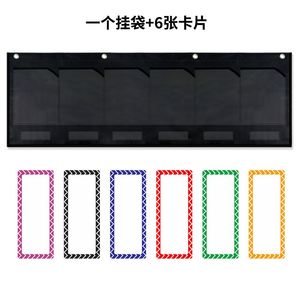 กระเป๋าใส่เอกสารแบบแขวนผนังใสพร้อมป้ายชื่อ 6 ช่อง PVC 145x36 ซม. กรอบสีดำแนวนอน ผลิตในจีน ยี่ห้ออื่นๆ - Product Image 2