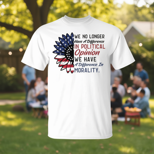 Nous n'avons plus de différence d'opinion politique ni de moralité, t-shirt unisexe pour adulte, manches courtes, col rond, impression numérique - Product Image 3
