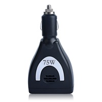 Adaptateur de chargeur de voiture, puissance nominale 75 W, convertisseur de puissance 12v, 24v à ac 150-110v, 220 W