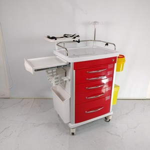 Xe đẩy cấp cứu y tế bệnh viện, xe đẩy ICU, xe đẩy cấp cứu có ngăn kéo, giá treo dịch phẩm tĩnh mạch cho phòng khám - Product Image 1