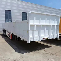 Enxin Chine usine Tir essieux 70 tonnes charge utile 50cbm côté benne semi-remorque pour le marché du Maroc