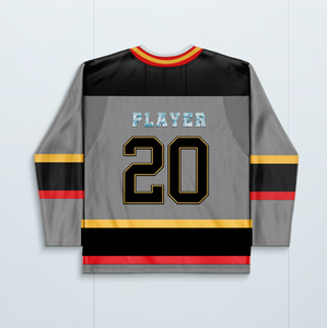 Maillots de hockey sur glace lourds à fabrication rapide maillots de hockey à roulettes uniformes à roulettes en sergé pour hommes - Product Image 4
