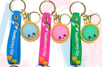 Porte-clés Xinhui en forme de ravioli simulé, coloré, souple, à récupération lente, anti-stress, anti-anxiété, jouet à presser