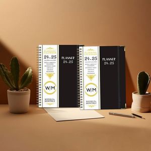 Agenda hebdomadaire et mensuel personnalisable avec logo, juillet 2024 - <span class=keywords><strong>juin</strong></span> 2025, organiseur 2024, planificateur imprimé, cadeau, A5, 80 feuilles - Product Image 4