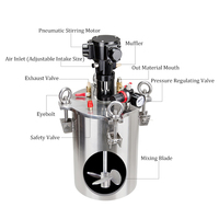 Baril à pression pneumatique en acier inoxydable, à pulvérisation, pour peinture, capacité de 4L 5L 8L 10L 15L 20L 30L 50L 60L 80L