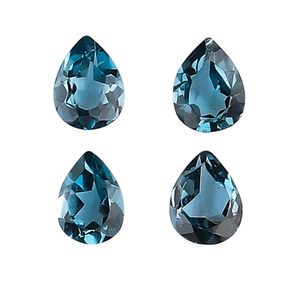 Piedra Preciosa de Topacio Azul de Londres Natural Yashee, Corte Pera 4X3 MM, Suelta para Joyería - Product Image 2