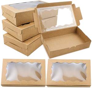 Caja de embalaje para Tartas, caja de embalaje con ventana oblonga para pastelería, panadería, galletas, <span class=keywords><strong>precio</strong></span> barato, venta al por mayor - Product Image 4