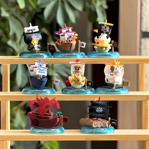 Figuras Coleccionables de Barcos Pirata de One Piece (8 Modelos): Merry, Sunny, <span class=keywords><strong>Blackbeard</strong></span> - Caja Sorpresa para Decoración de Auto y Escritorio - Product Image 1