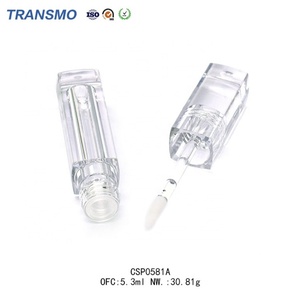 Flacon carré en PETG pour brillant à lèvres, tubes personnalisés avec applicateur, tubes carrés en cristal de 5 ml pour brillant à lèvres avec applicateurs en cristal - Product Image 6