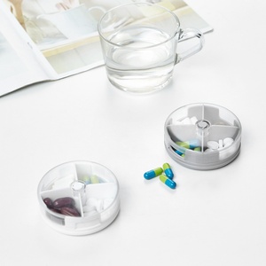 Portable Four Compartment Mini Pill Medicine <b>Storage</b> <b>Box</b> Plastic for Home Office Travel for Food <b>Kitchen</b> <b>Storage</b> - Product Image 6