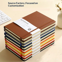 Ensemble de carnet en cuir PU relié rigide format A5 avec logo imprimé personnalisé, 100 feuilles, style professionnel, cadeau pour le bureau, l'école