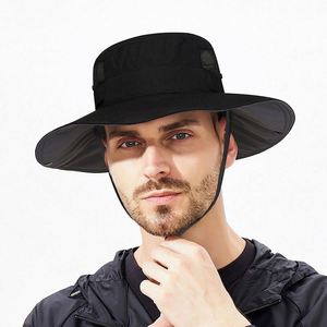 2025 New Arrival Spring Summer Breathable <b>Sunscreen</b> Bucket Hat Men Women Fast Dry Foldable Fishing Cowboy Hat with Strings - Product Image 6