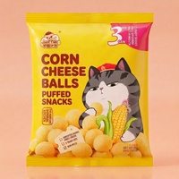 35g Salty Cute Cat Snack de Maíz con Sabor a Queso, Sin Grasas Trans, Directo de Fábrica, Personalizado, Venta al por Mayor, Especial para Fiestas KTV, Uso Doméstico y Ocio