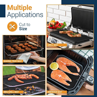 Tapis de barbecue antiadhésifs 100 % pour barbecue au gaz, électrique ou au charbon de bois, 40 x 33 cm