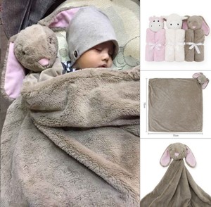 Personalizado macio velo bebê cobertor com bonito <span class=keywords><strong>animal</strong></span> cabeça poliéster para casa viagens piqueniques inverno temporada - Product Image 3