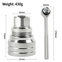 Dr. Clé à douille universelle réglable de qualité industrielle, finition satinée, carrée, entraînement 3/8 po, 10 mm-19 mm, pour réparation OEM 1