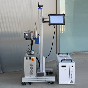 Chất lượng cao bay UV sợi CO2 <span class=keywords><strong>Laser</strong></span> đánh dấu máy cho chai nước nhựa gói dây dòng sản phẩm dòng - Product Image 1
