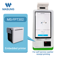 Impresora Térmica de Panel MASUNG de 3 Pulgadas con Corte Automático, Impresión en Blanco y Negro, Impresora de Recibos Integrada para Máquinas Expendedoras y Kioscos