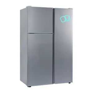 125Liter DC 12V 24V Aufrecht Top Freezer Drei Türen Solar Kühlschrank friger Heißer stil