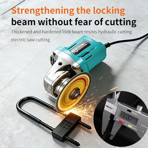Candado en U de Acero Inoxidable Antirrobo, Resistente, con Llave <span class=keywords><strong>y</strong></span> Sistema de Apertura con Contraseña para Puerta de Doble Vidrio Templado, Suministro de Fábrica - Product Image 4